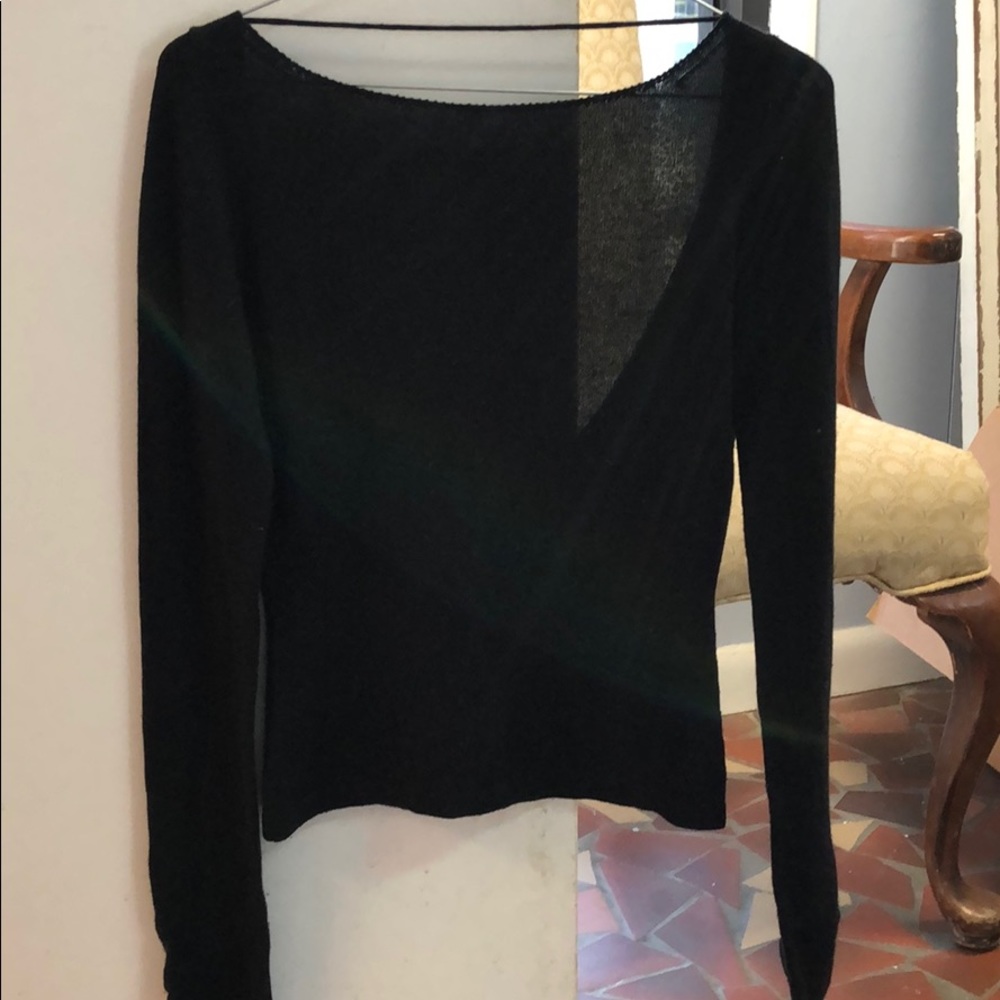 Trina Turk backless cashmere/silk  sweater